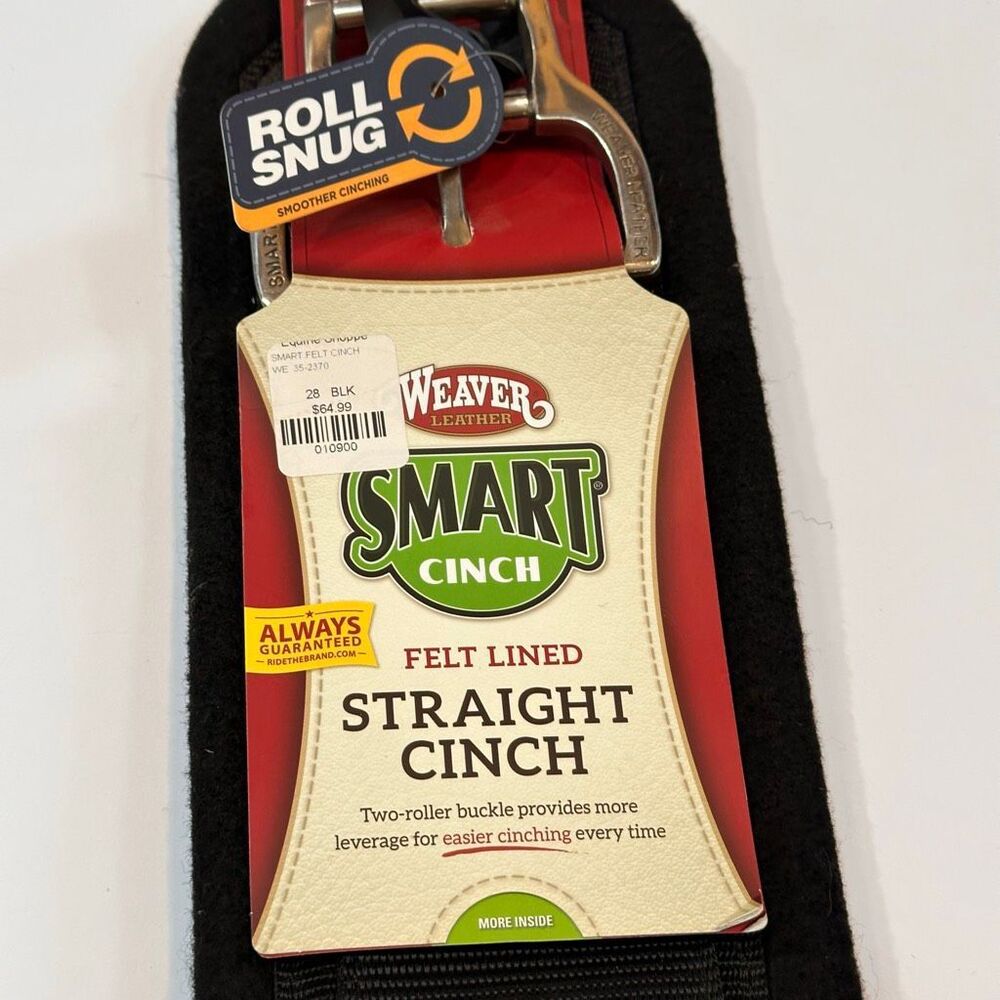 28” Weaver Leather Smart Cinch Felt Lined Straight Cinch – New w/ Tags - Picture 4 of 9